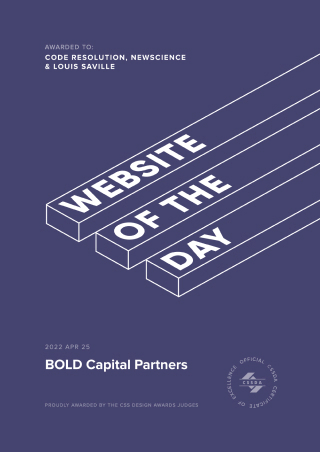 Website Of The Day: BOLD Capital Partners