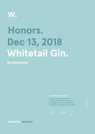 Honors: Whitetail Gin