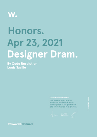 Honors: Designer Dram