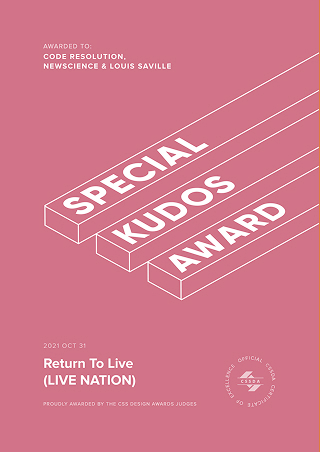 Special Kudos: Return To Live (Live Nation)