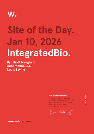 Site Of The Day: IntegratedBio