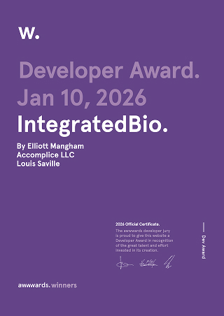 Developer Award: Integrated Bio